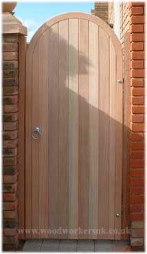 Timber gates - Handcrafted hardwood Arched headed gate